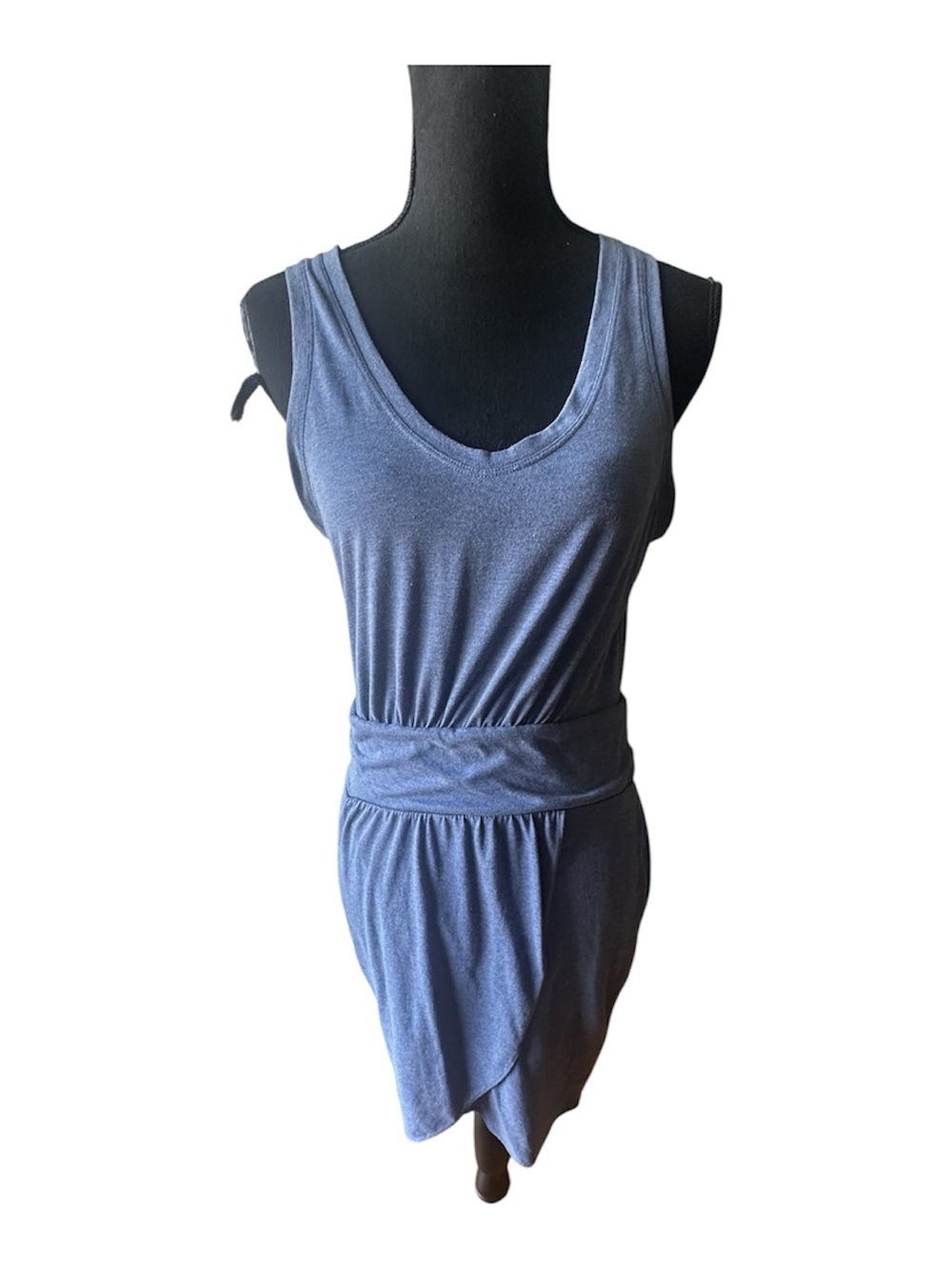 Banana Republic Blue Tulip Wrap Tank Dress Sleeveless Chic Size M Style